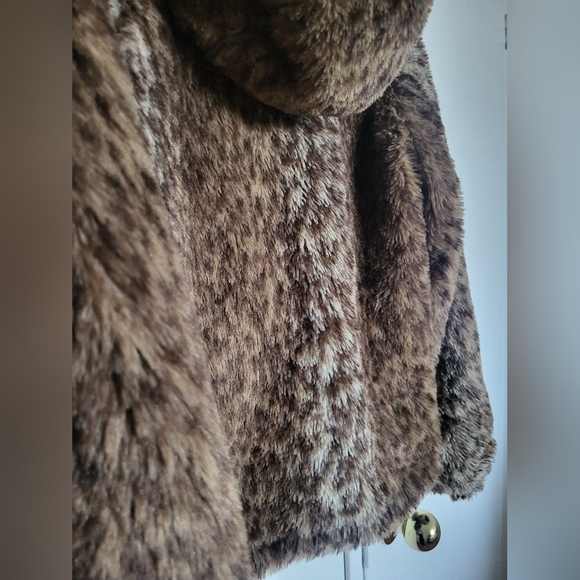NEW FASHIONNOVA JACKET PULLIVER FAUX FUR ANIMAL PRINT - Picture 5 of 9